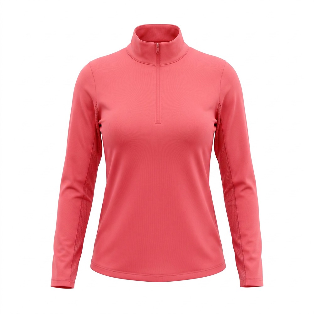 Ibkul Quarter Zip Pullover S Pink IceFil Cooling UPF 50 Golf Tennis Sporty Core